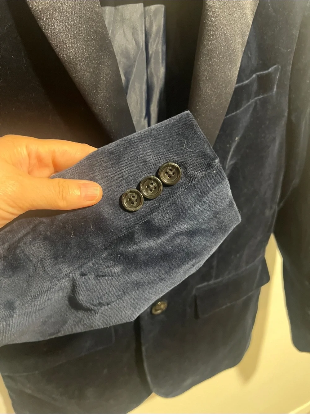 Boys Crewcuts Navy Velvet Blazer - Classic Two-Button Jacket Size 12
